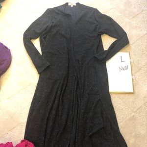 LulaRoe black Sarah Cardigan Duster